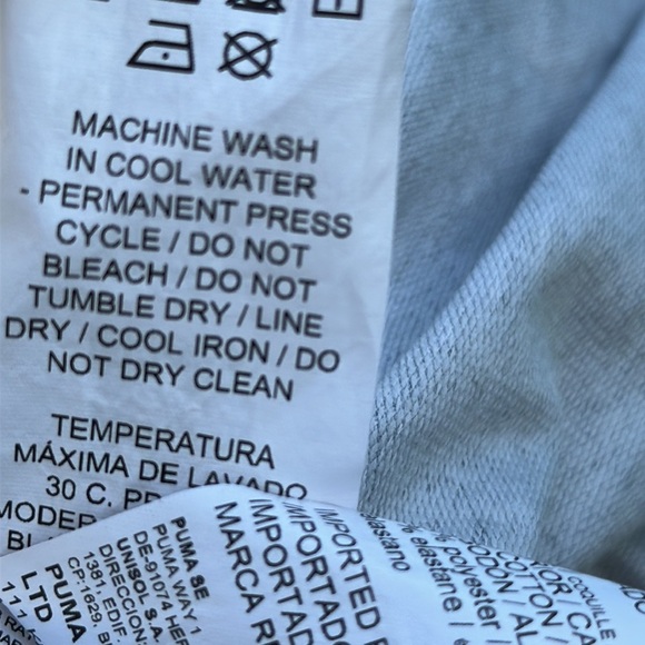 Puma Gray/White Cropped Relaxed Hoodie Size M - Picture 8 of 9